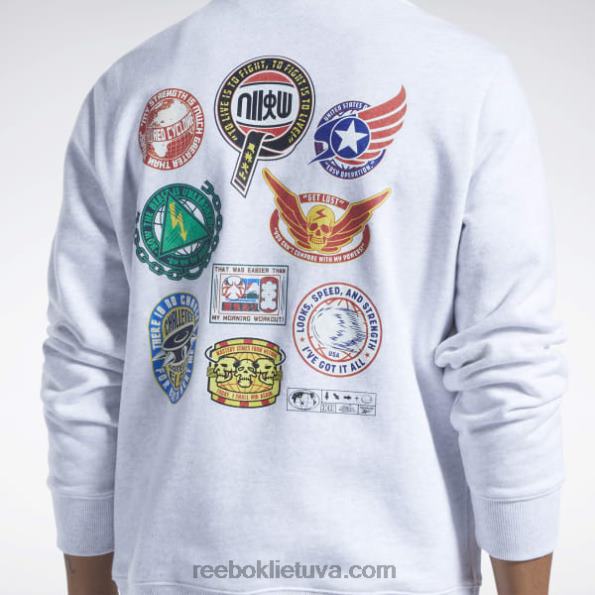 Reebok Street fighter grafinis gobtuvas FTYF8363 baltas melanžas