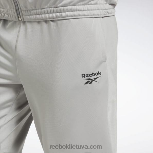 Reebok tapatybės vektorinės megztos sportinės kelnės FTYF8391 gryna pilka 3
