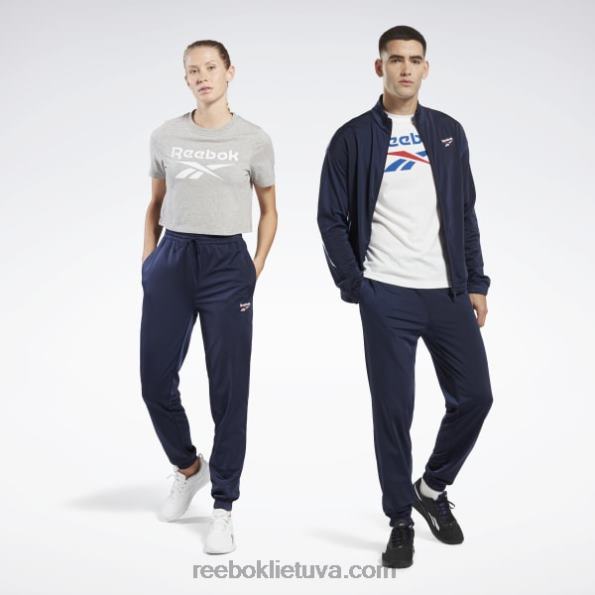 Reebok tapatybės vektorinės megztos sportinės kelnės FTYF8415 vektorinis laivynas