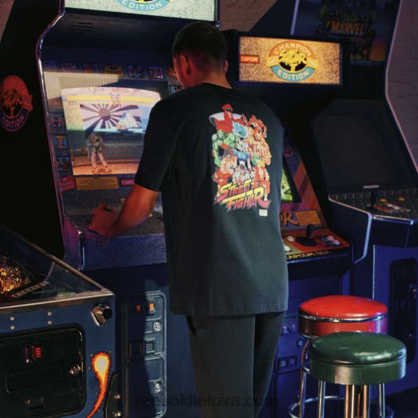 Reebok Street Fighter grafiniai marškinėliai FTYF8362 juodas