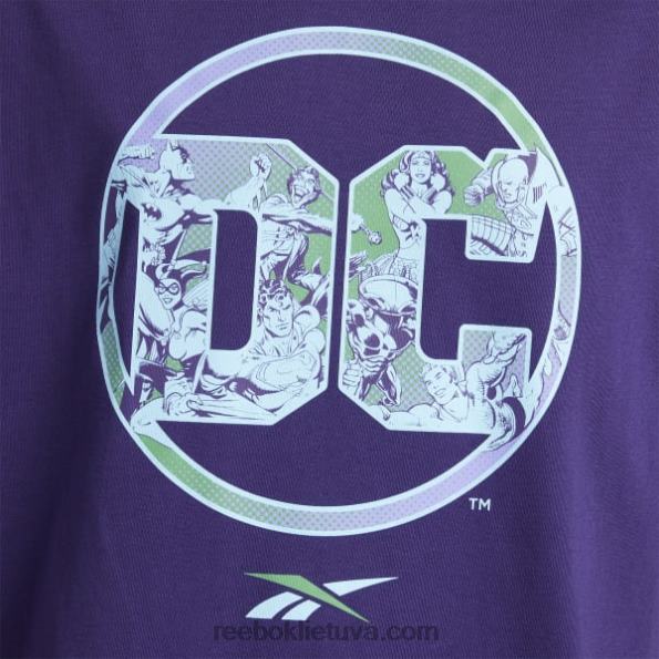 Reebok dc x logotipo marškinėliai FTYF8409 tamsi orchidėja
