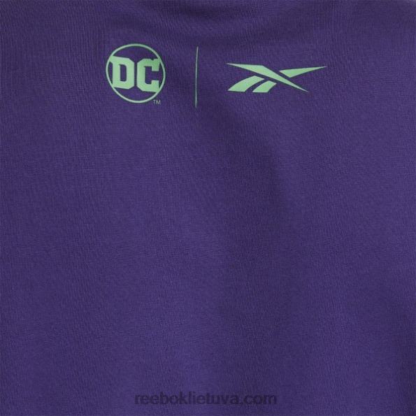 Reebok dc x logotipo marškinėliai FTYF8409 tamsi orchidėja