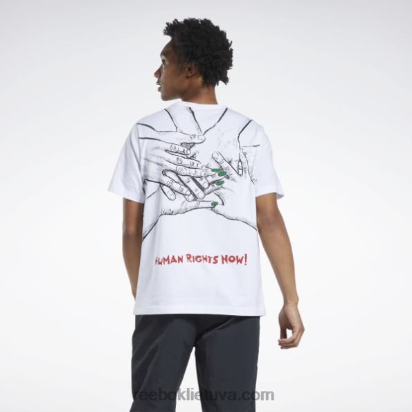 Reebok žmogaus teisių dabar marškinėliai FTYF8859 baltas
