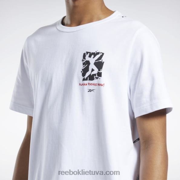 Reebok žmogaus teisių dabar marškinėliai FTYF8859 baltas