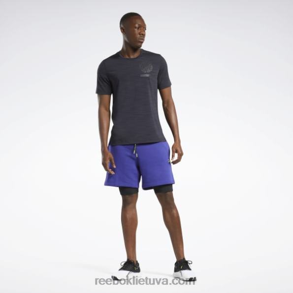 Reebok les mills 2-in-1 šortai FTYF8678 drąsiai violetinė