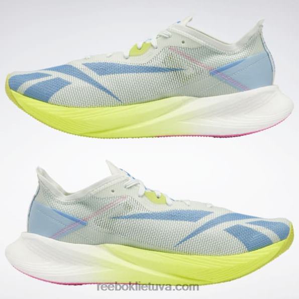 Reebok floatride energy x bėgimo bateliai FTYF8304 opalinis švytėjimas / rūgšties geltona / esminė mėlyna