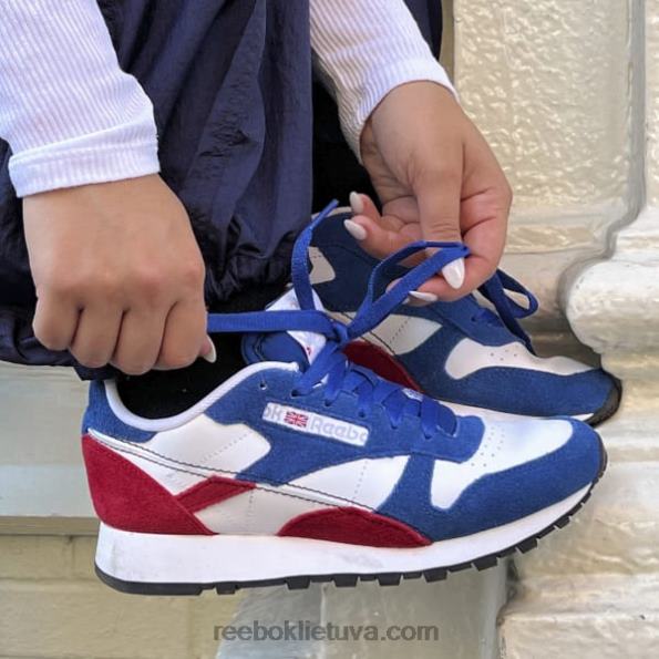Reebok Klasikinės odos batai taps jūsų batais FTYF888 vektorius mėlynas / vektorius raudonas / ftwr baltas