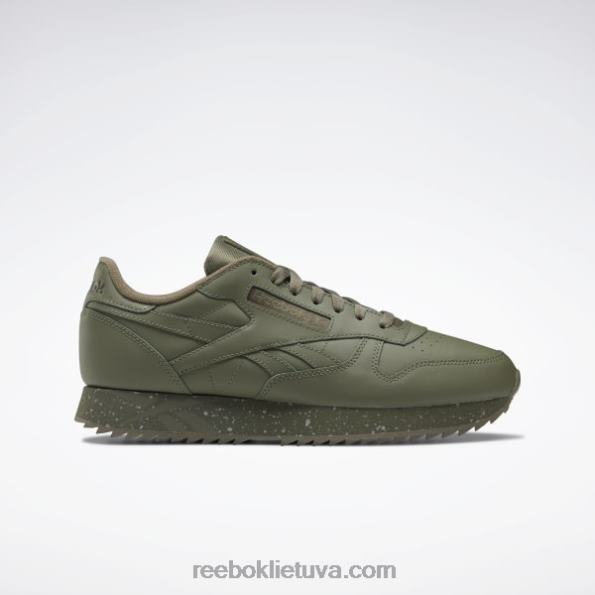 Reebok klasikiniai odiniai banguoti batai FTYF8238 Hunter green/grynai pilka 3/army green