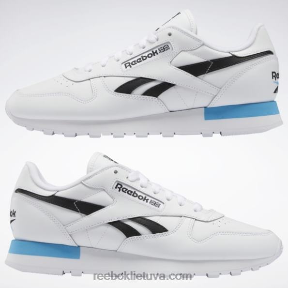 Reebok klasikiniai odiniai batai FTYF8684 ftwr white/core black/radiant aqua