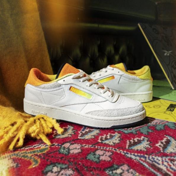 Reebok smiley club c 85 batai FTYF8166 alebastras / citrina / treko auksas