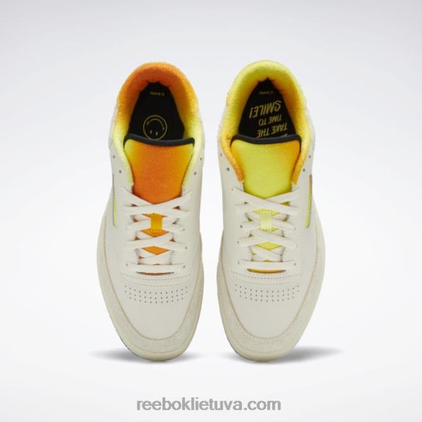 Reebok smiley club c 85 batai FTYF8166 alebastras / citrina / treko auksas