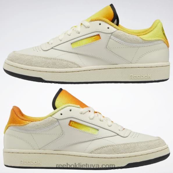 Reebok smiley club c 85 batai FTYF8166 alebastras / citrina / treko auksas