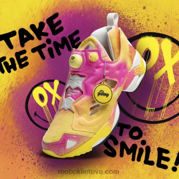 Reebok smiley instapump fury batai FTYF8197 kreida/šerdis juoda