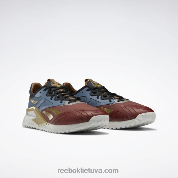 Reebok dc nano x2 vyriški treniruočių bateliai FTYF898 terra raudona / drąsus mėlynas / matinis auksas