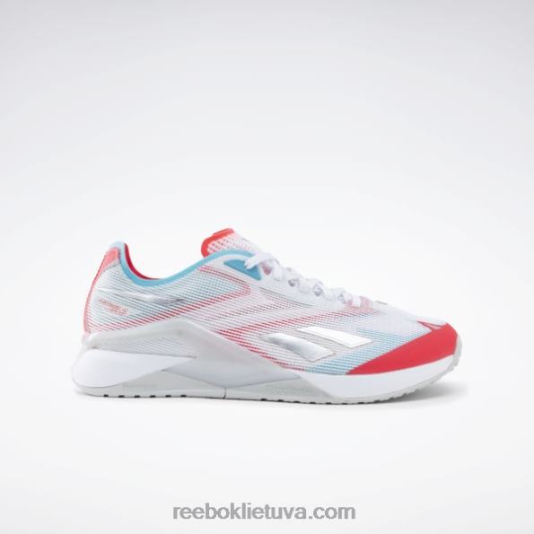 Reebok nano x2 priekiniai treniruokliai FTYF8207 ftwr balta/neoninė mėlyna/neoninė vyšnia