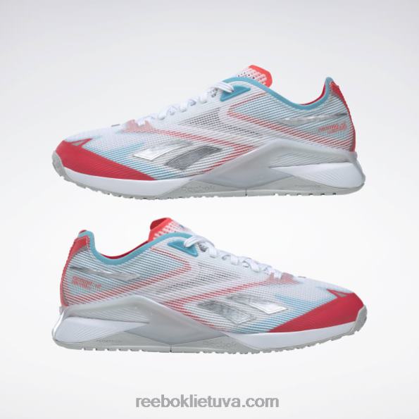 Reebok nano x2 priekiniai treniruokliai FTYF8207 ftwr balta/neoninė mėlyna/neoninė vyšnia