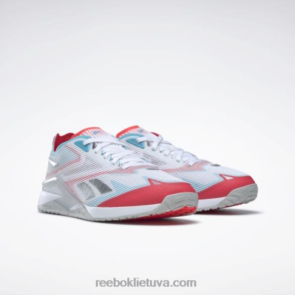 Reebok nano x2 priekiniai treniruokliai FTYF8207 ftwr balta/neoninė mėlyna/neoninė vyšnia