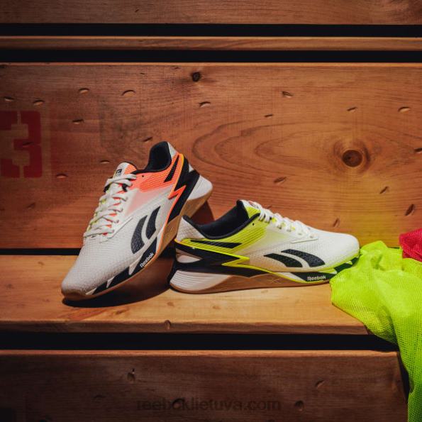 Reebok nano x3 batai FTYF825 ftwr balta/oranžinė blykstė/saulės rūgštis geltona