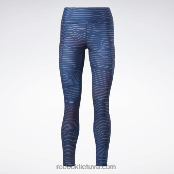 Reebok bėgiojantys marginti antblauzdžiai FTYF8960 batikos mėlyna moterys