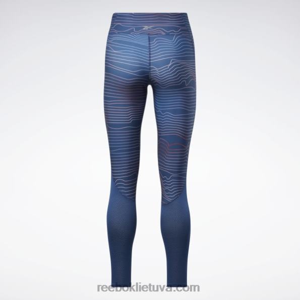 Reebok bėgiojantys marginti antblauzdžiai FTYF8960 batikos mėlyna moterys
