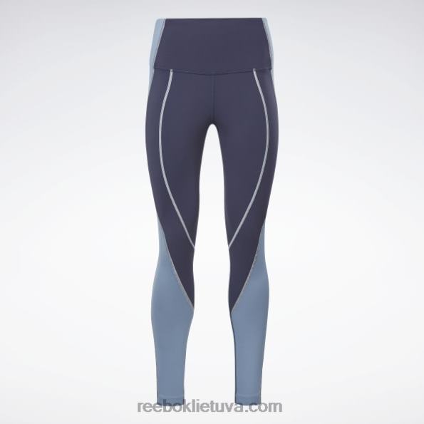 Reebok liukso aukštaūgiai colorblock antblauzdžiai FTYF8634 vektorinis laivynas moterys