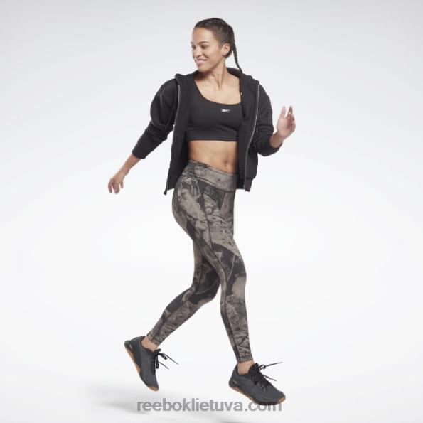 Reebok prabangūs žakardo antblauzdžiai FTYF8795 juodas moterys