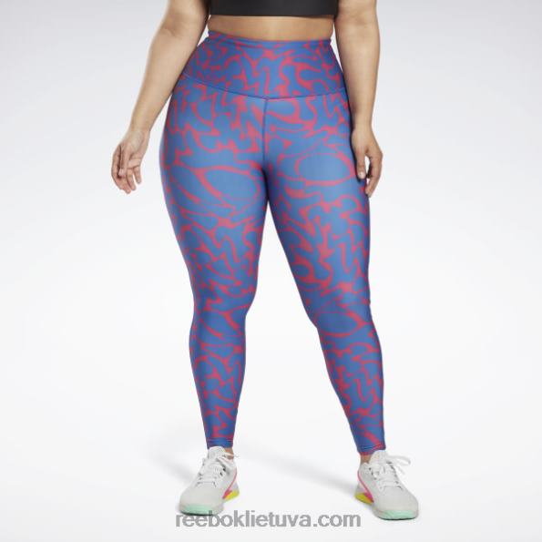 Reebok treniruotėms paruošti marginti antblauzdžiai (plius dydžio) FTYF8667 pusiau išdidi rožinė moterys