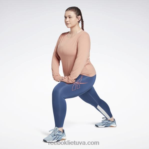 Reebok treniruotėms paruošti vektoriniai antblauzdžiai (plius dydžio) FTYF8900 batikos mėlyna moterys