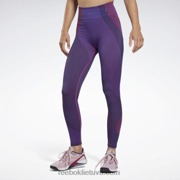 Reebok vienija fitness myoknit besiūliai antblauzdžiai FTYF8557 mėlynas vektorius moterys