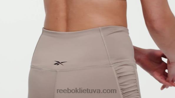 Reebok drąsios raitos pėdkelnės aukštu liemeniu FTYF8892 riedulys pilkas moterys