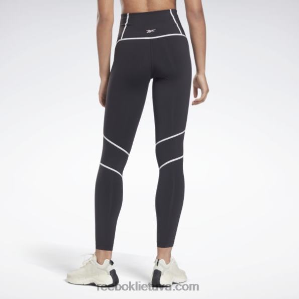 Reebok liukso spalvos spalvotos pėdkelnės aukštu liemeniu FTYF8230 juodas moterys