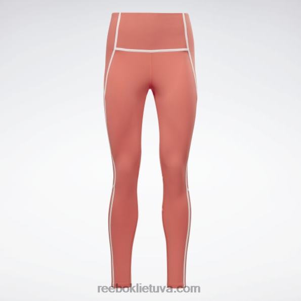 Reebok liukso spalvos spalvotos pėdkelnės aukštu liemeniu FTYF8347 pusiau oranžinis blyksnis moterys