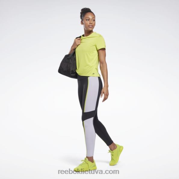 Reebok liukso spalvos spalvotos pėdkelnės aukštu liemeniu FTYF8353 juodas moterys