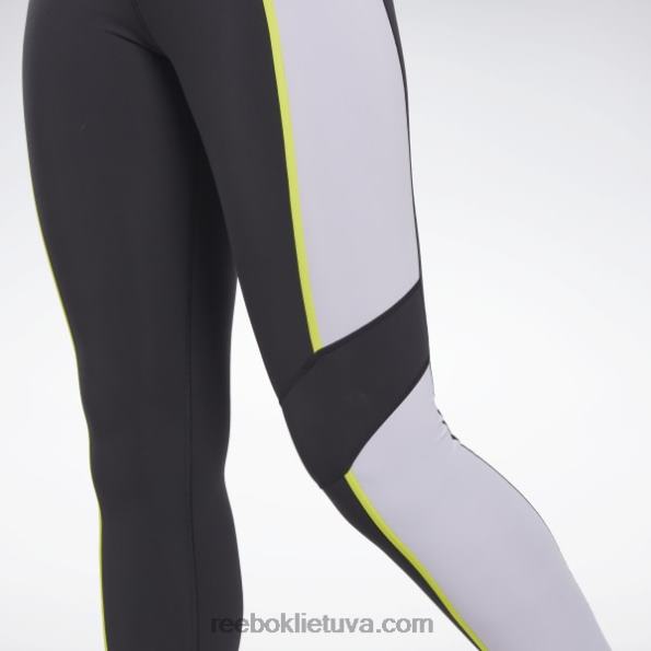 Reebok liukso spalvos spalvotos pėdkelnės aukštu liemeniu FTYF8353 juodas moterys