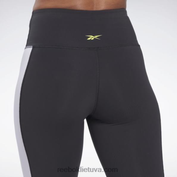 Reebok liukso spalvos spalvotos pėdkelnės aukštu liemeniu FTYF8353 juodas moterys