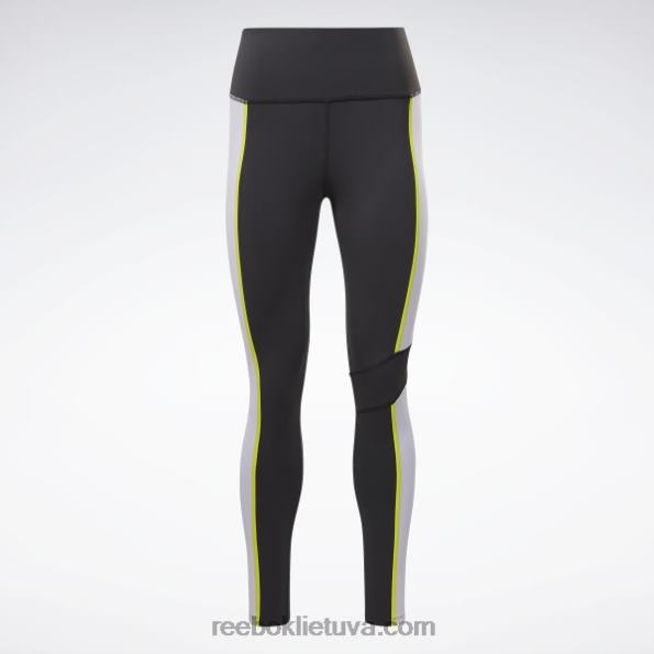 Reebok liukso spalvos spalvotos pėdkelnės aukštu liemeniu FTYF8353 juodas moterys