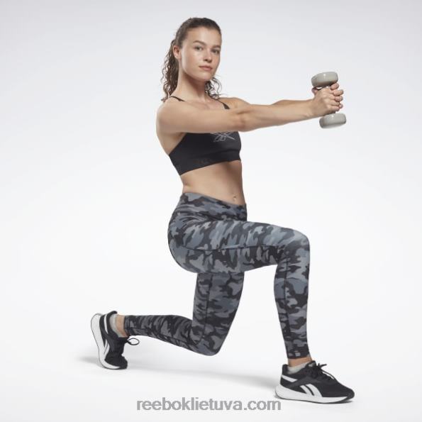 Reebok lux bold camo print pėdkelnės FTYF8433 juodas moterys