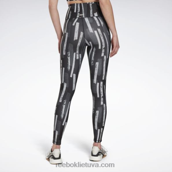 Reebok myt allover print pėdkelnės FTYF8638 nakties juoda moterys