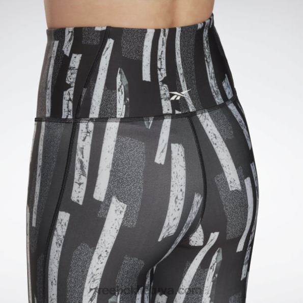 Reebok myt allover print pėdkelnės FTYF8638 nakties juoda moterys