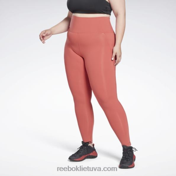 Reebok prabangios pėdkelnės aukštu juosmeniu (plius dydis) FTYF8849 rodonitas moterys