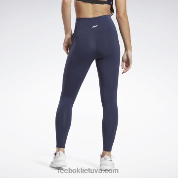 Reebok prabangios pėdkelnės aukštu liemeniu FTYF8146 vektorinis laivynas moterys