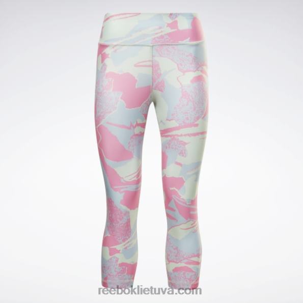 Reebok treniruotėms paruoštas spausdintas kaprias FTYF8506 šviesus šalavijas