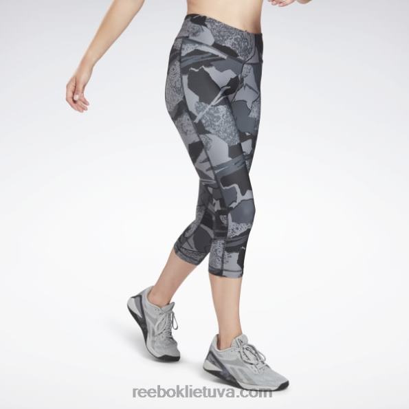Reebok treniruotėms paruoštas spausdintas kaprias FTYF8961 nakties juoda