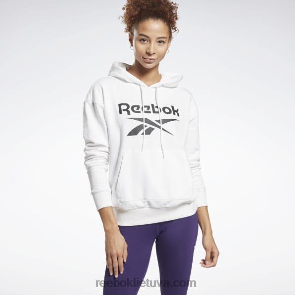 Reebok Prancūziškas kilpinis džemperis su tapatybės logotipu FTYF8989 balta juoda moterys
