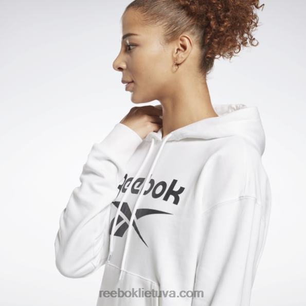 Reebok Prancūziškas kilpinis džemperis su tapatybės logotipu FTYF8989 balta juoda moterys