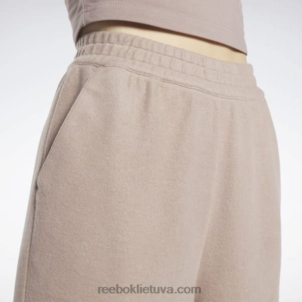 Reebok klasikinės atvirkštinės vilnos plačios kelnės FTYF8259 taupe moterys