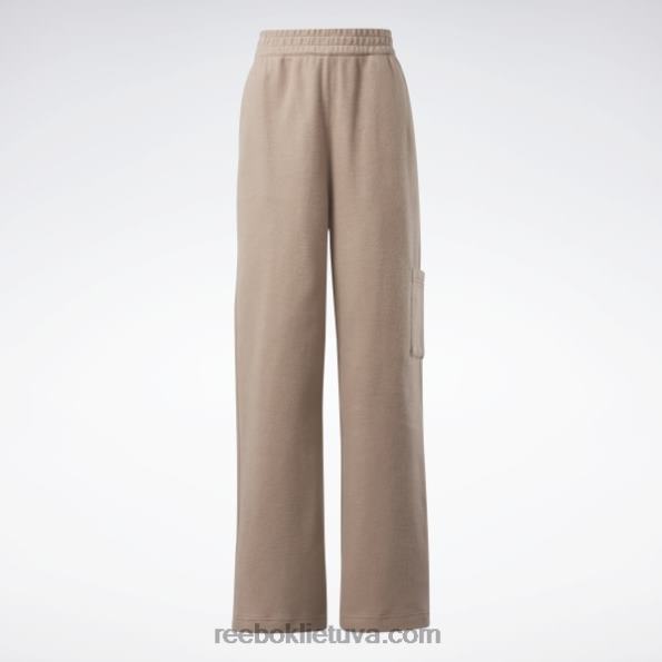 Reebok klasikinės atvirkštinės vilnos plačios kelnės FTYF8259 taupe moterys