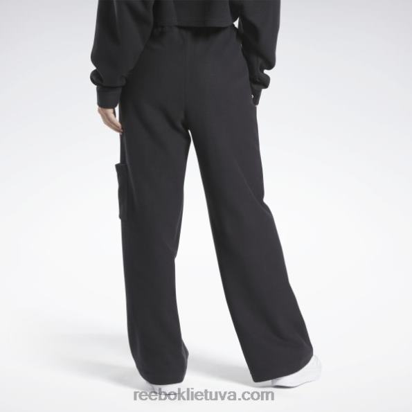 Reebok klasikinės atvirkštinės vilnos plačios kelnės FTYF8403 juodas moterys