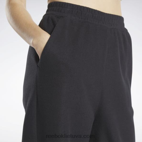 Reebok klasikinės atvirkštinės vilnos plačios kelnės FTYF8403 juodas moterys