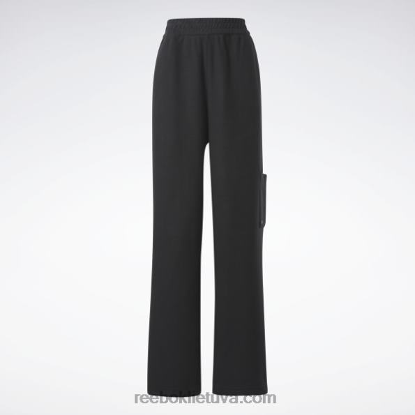 Reebok klasikinės atvirkštinės vilnos plačios kelnės FTYF8403 juodas moterys